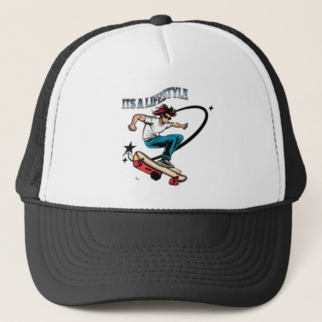 Cooles Angebot für Skateboarder Es ist ein Lifesty Truckerkappe (Vorderseite)