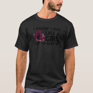 Cooles Angeln für Frauen Mädchen Forellen-Angler B T-Shirt