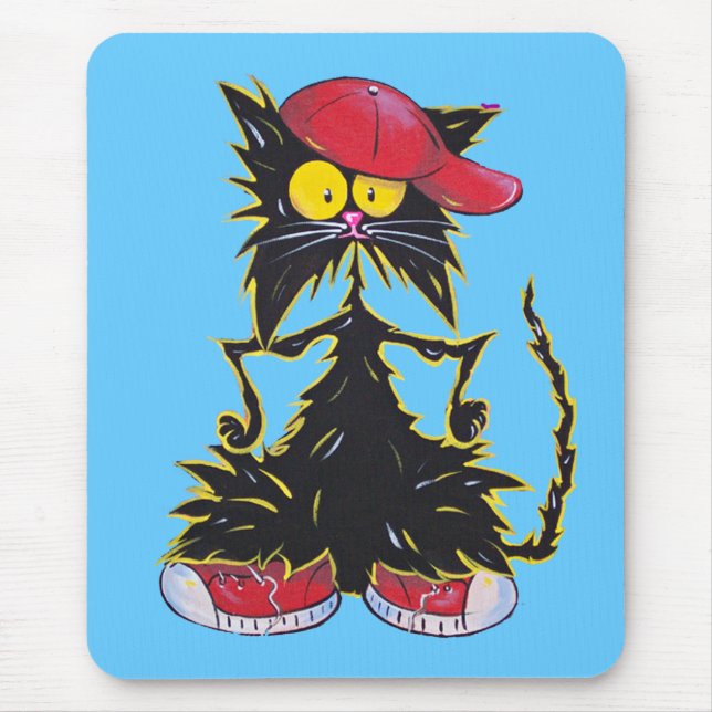 Cooles angesagtes Hopfen Kat Mousepad (Vorne)