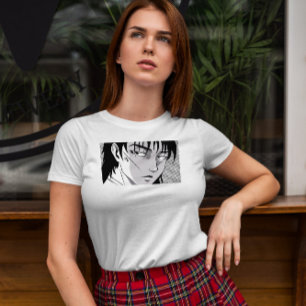 Cooles Anime Boy Face T-Shirt