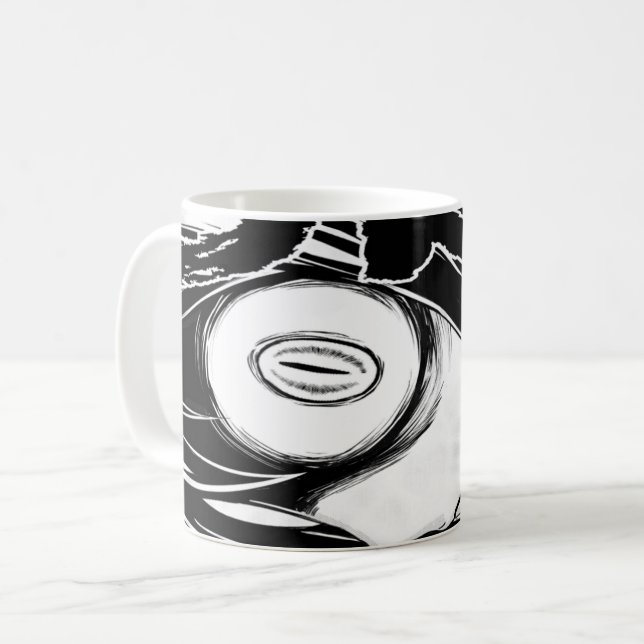 Cooles Anime Eye Ball Café Kaffeetasse (Vorderseite Links)
