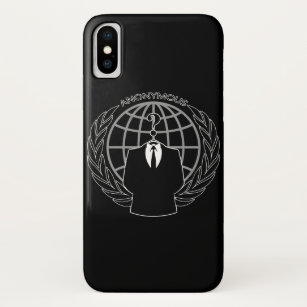 Cooles anonymes Firmenzeichen auf festem Schwarzem Case-Mate iPhone Hülle