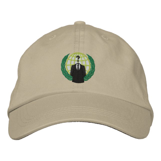 Cooles anonymes Logo mit bestickter Hülle Bestickte Baseballkappe (Vorderseite)