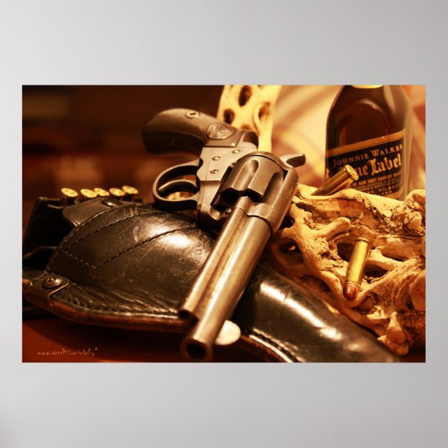 Cooles antikes Colt Revolver-Fotoplakat Poster (Vorne)