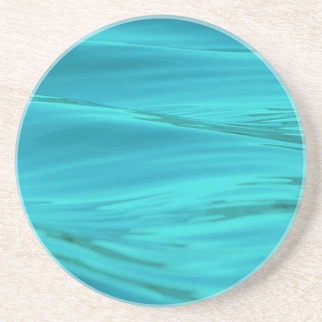 Cooles Aqua-blaue Sommer-Wasser-Kräuselungen Untersetzer (Vorne)
