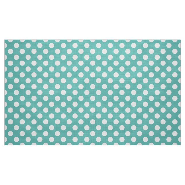 Cooles Aqua Blue Polka Dot Pattern Stoff (Fat Quarter (45,7 x 55,9 cm))