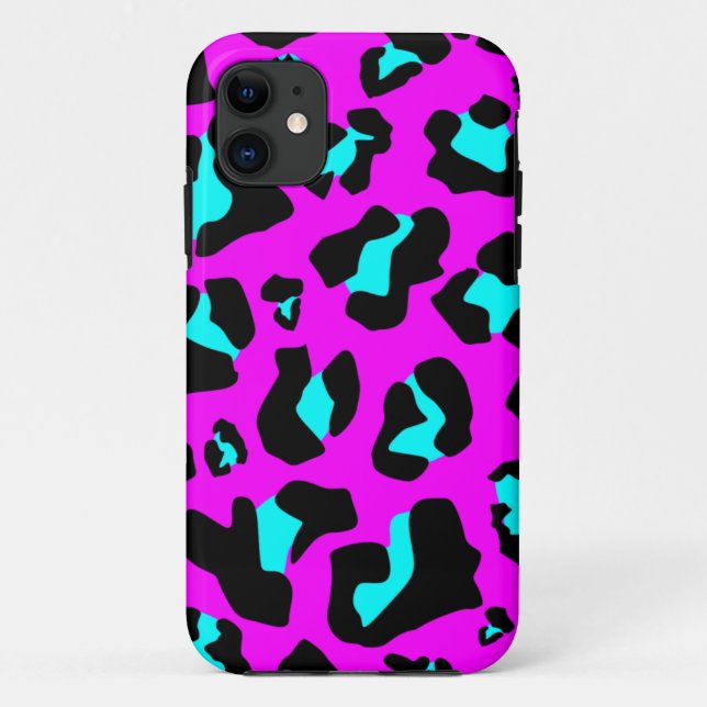 Cooles Aqua/rosa Leopard-Druck - iPhone 5 Fall Case-Mate iPhone Hülle (Rückseite)