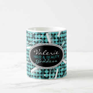 Cooles aquamarines bezauberndes kundenspezifisches kaffeetasse