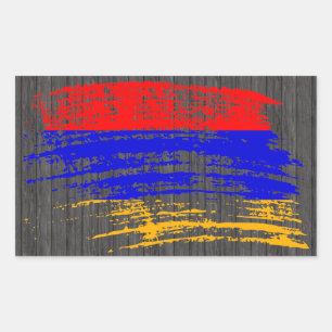 Cooles armenisches Flaggendesign Rechteckiger Aufkleber