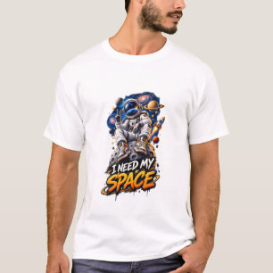Cooles Astronauten-Galaxie-Grafik-T-Shirt-Design T-Shirt
