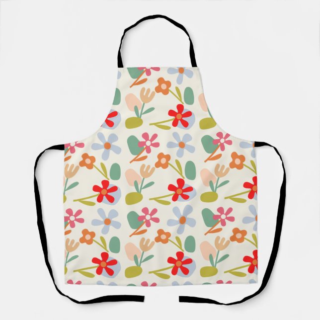 Cooles Aussehen des Abstrakten Blumenmusters Schürze (Vorderseite)