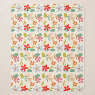 Cooles Aussehen des Abstrakten Blumenmusters Sherpadecke