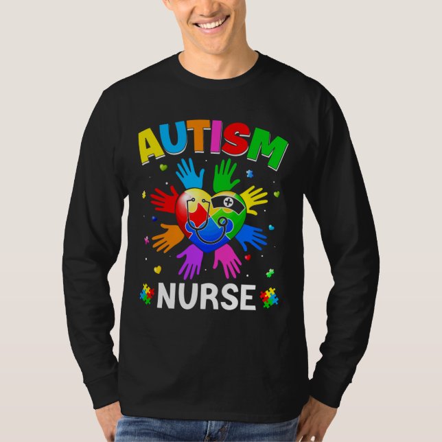 Cooles Autismus Bewusstsein für das Herz Puzzle Au T-Shirt (Vorderseite)