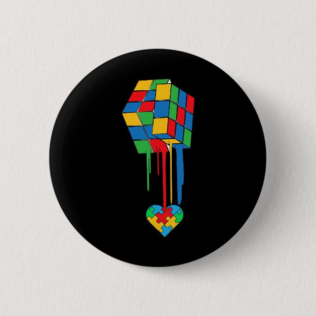 Cooles Autismus-Bewusstseinsgeschenk Button (Vorderseite)