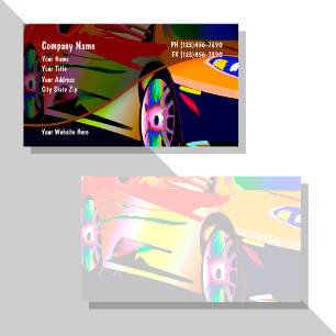 Cooles Auto-Themendesign Visitenkarte