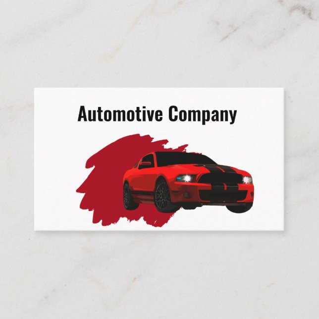 Cooles Automobil Visitenkarte (Vorderseite)