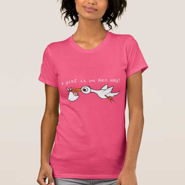 Cooles Baby mit Storch, Schwangerschafts-Shirt T-Shirt (Vorderseite)