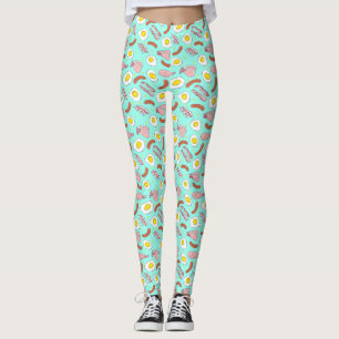 Cooles Bacon Ei Sausage Frühstück Muster Leggings