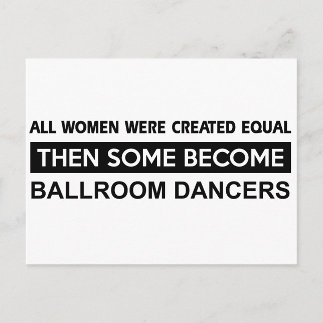 Cooles Ballroom Dancing-Design Postkarte (Vorderseite)
