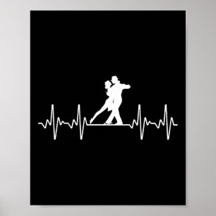 Cooles Ballsaal-Design für Männer Frauen tanzen Ba Poster