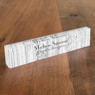 Cooles Bambusholzprint mit Text Namensplakette