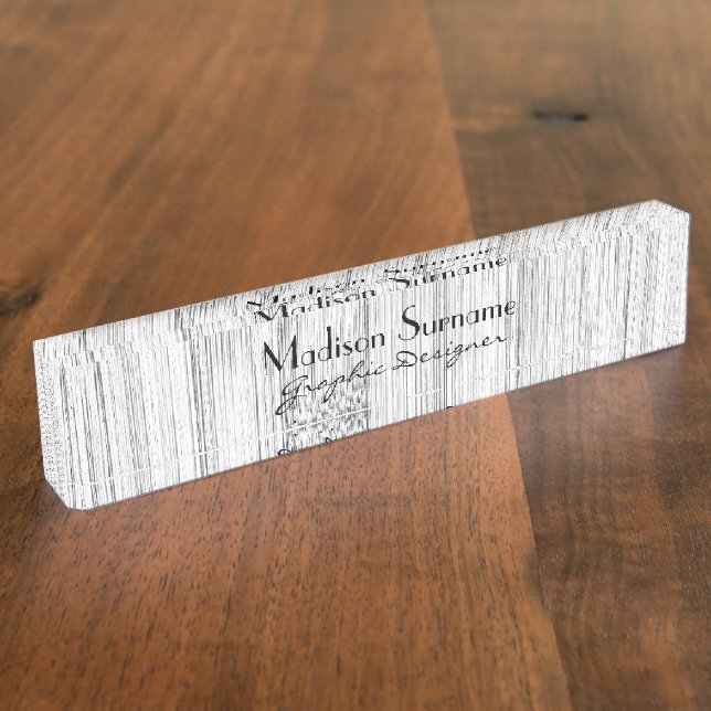 Cooles Bambusholzprint mit Text Namensplakette (Seite)