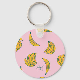 Cooles Bananenrosa-Muster Schlüsselanhänger