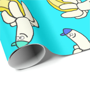 Cooles Bananenwackelpapier Geschenkpapier