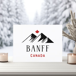 Cooles Banff Canada Mountains Ahornleaf Light Colo Postkarte