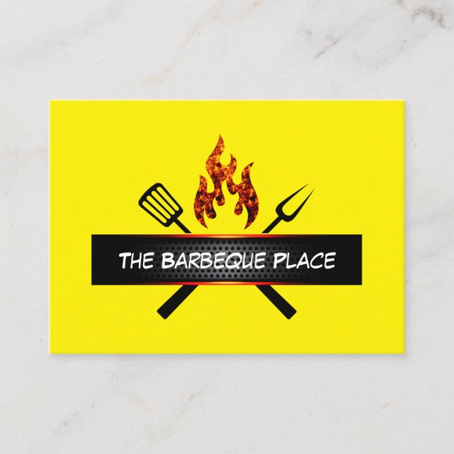 Cooles Barbeque-Restaurant und Grillkarte Visitenkarte (Vorderseite)