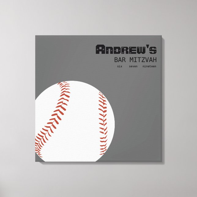 COOLES BASEBALL Bar Mitzvah-Vorstandsmitglied Leinwanddruck (Vorderseite)