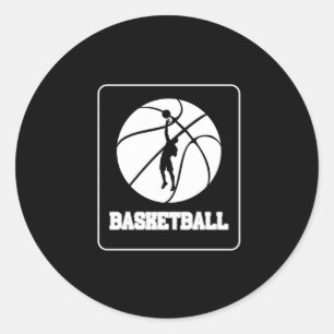Cooles Basketball-Player-Logo (2) Runder Aufkleber
