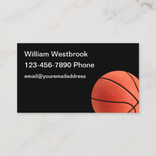Cooles Basketball-Thema Moderne, einfache Visitenk Visitenkarte
