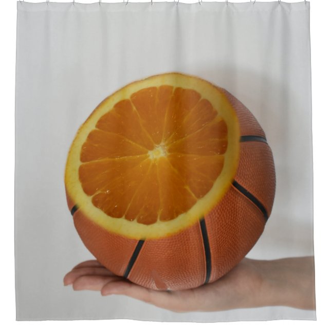 Cooles Basketballdesign Duschvorhang (Vorderseite)