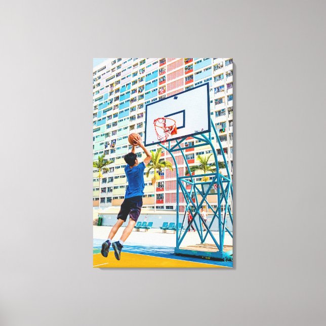 Cooles Basketballgeschenk Leinwanddruck (Vorderseite)