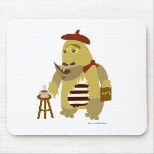 Cooles Beatnik Monster Kunstgiesserei Mousepad