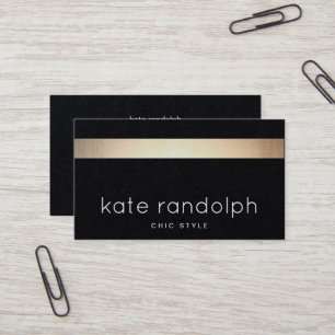 Cooles Berufliches schwarzes Streifen Visitenkarte