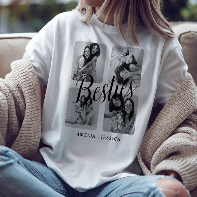 Cooles Bestie Black & White Foto Tri-Blend Shirt (Von Creator hochgeladen)