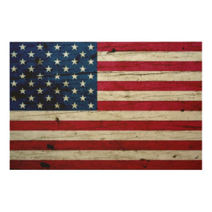 Cooles beunruhigtes amerikanische Flaggen-Holz Holzwanddeko