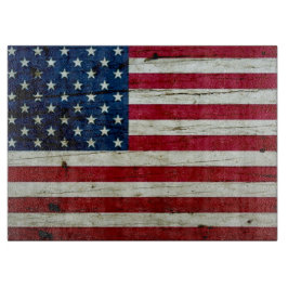 Cooles beunruhigtes amerikanische Flaggen-Holz Schneidebrett