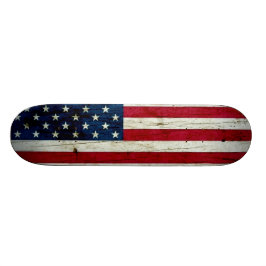 Cooles beunruhigtes amerikanische Flaggen-Holz Skateboard
