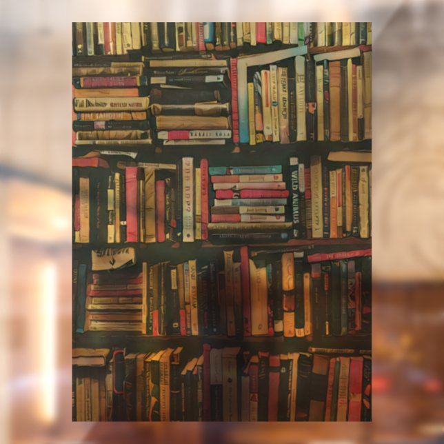 Cooles Bibliotheksgeschenk Fensteraufkleber (Blatt 2)