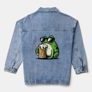 Cooles Bier Jeansjacke