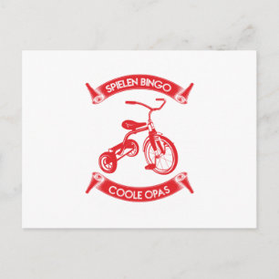 Cooles Bike Design - Spielen Bingo Coole Opas Postkarte