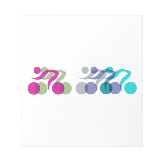 Cooles Bikerlogo Notizblock (Vorderseite)