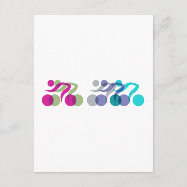 Cooles Bikerlogo Postkarte (Vorderseite)