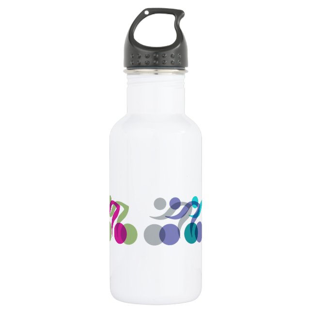 Cooles Bikerlogo Trinkflasche (Vorderseite)