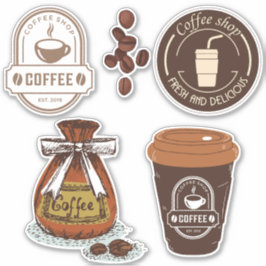 Cooles Bild für Kaffeeliebhaber Brown Scrapbook Aufkleber