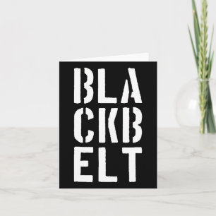 Cooles Blackbelt Martial Arts Geschenk Bold Black Karte