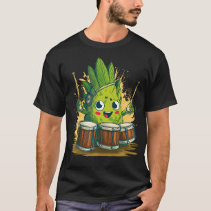 Cooles Blatt mit Trommeln für Blätter und Schlagze T-Shirt